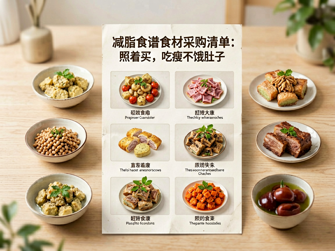 减脂食谱食材采购清单:照着买,吃瘦不饿肚子